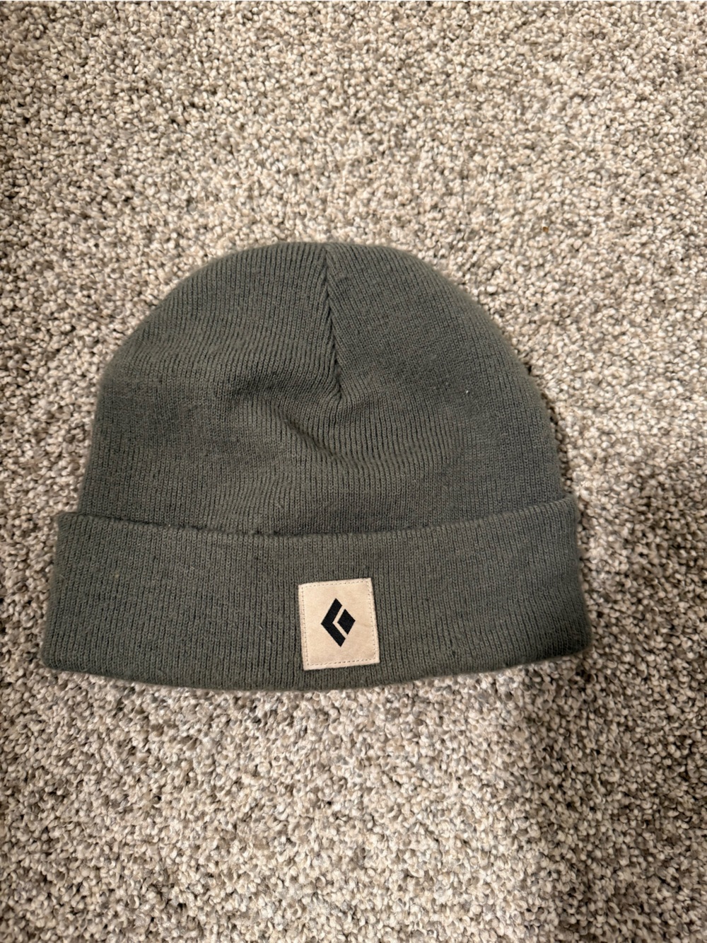 Black Diamond Knit Cuffed Beanie